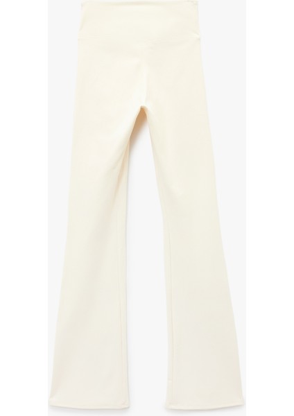 Yüksek Bel Ispanyol Paça Dikiş Detaylı Spor Tayt fiyatları