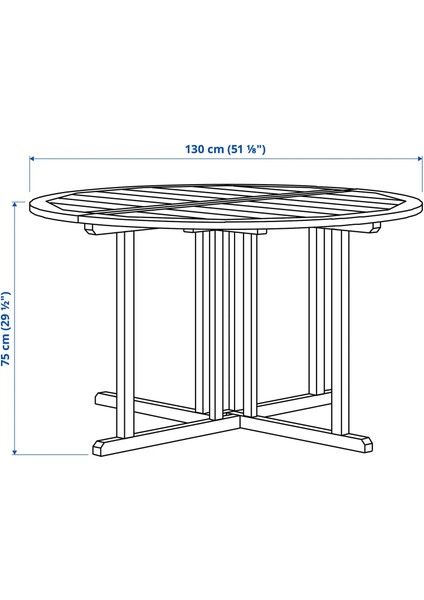 Nammarö Yemek Masası Açık Kahverengi 130 cm fiyatları