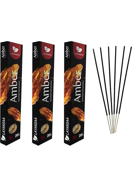 Amber Kokulu Özel Aroma Kokusu Agarbatti Arınma 20 Adet 1 Paket Çubuk Tütsü indirimleri