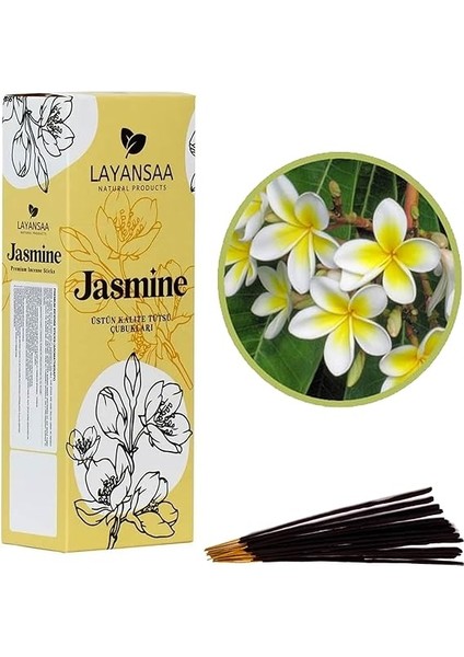 Yasemin (Jasmine) Kokusu Özel Aroma Kokusu Agarbatti Arınma 20 Adet 1 Paket Çubuk Tütsü fırsatları