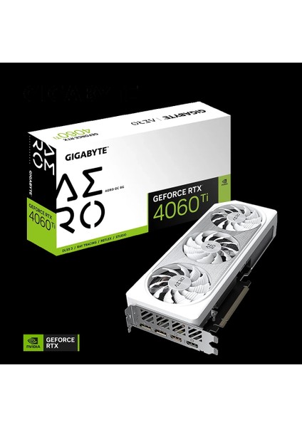 Gıgabyte GV-N406TAERO-OC-8GD, RTX4060TI Aero Oc, 8gb, Gddr6, 128BIT, 3 Fanlı, 2xhdmı, 2xdp, Rgb Gamıng Ekran Kartı