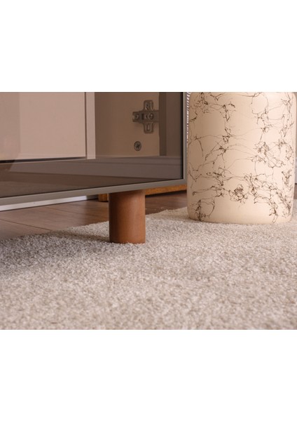 İtra 4 Kapaklı Gardırop – Krem Gövde, Camlı Kapak