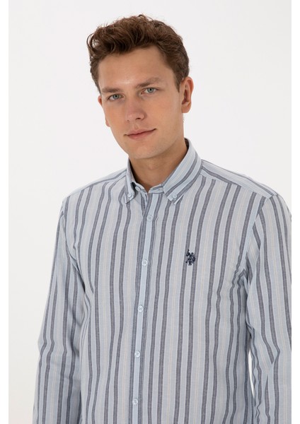 Erkek Açık Mavi Gömlek Desenli 50308593-VR003 fiyatları