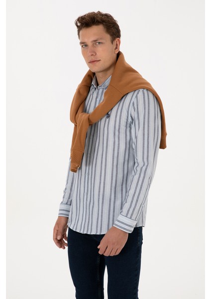 Erkek Açık Mavi Gömlek Desenli 50308593-VR003 modelleri