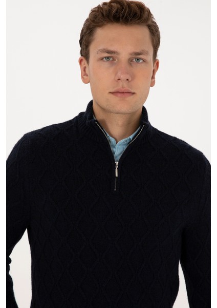 Erkek Lacivert Kazak /triko 50315035-VR033 fiyatları