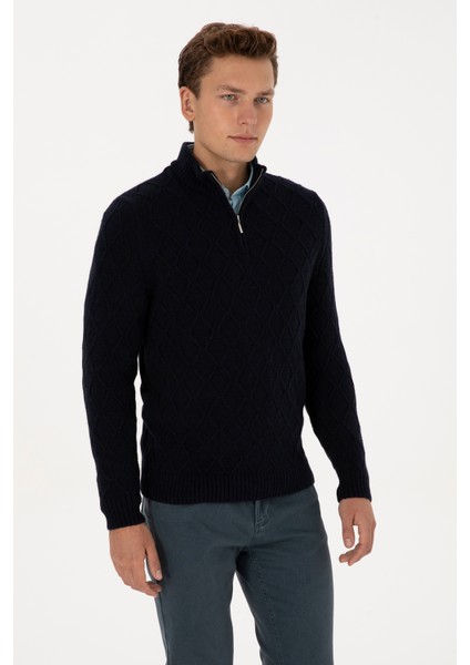 Erkek Lacivert Kazak /triko 50315035-VR033 modelleri