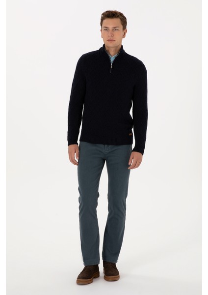 Erkek Lacivert Kazak /triko 50315035-VR033 fırsatları