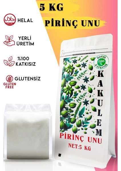 Glutensiz Sertifikalı Katkısız Bebek Pirinç Unu 5 kg