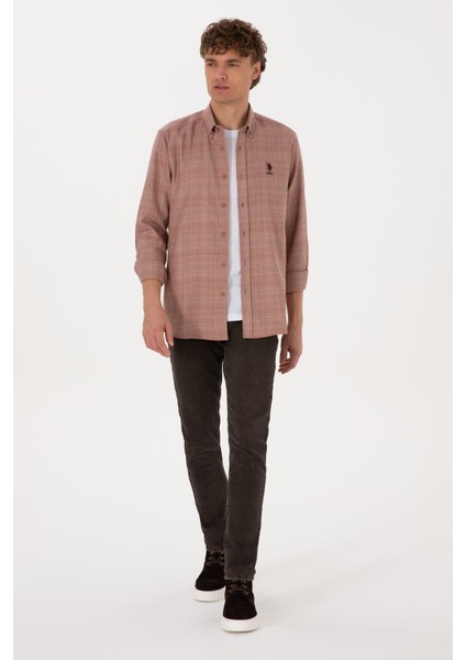 Erkek Bakır Gömlek Desenli 50316640-VR182 fırsatları