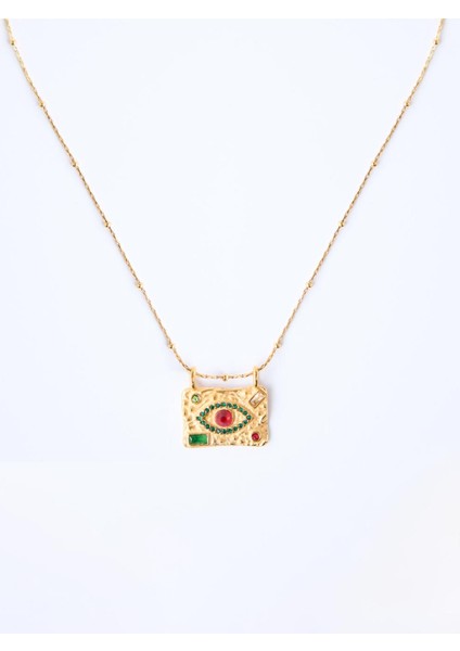 Altın Rengi Göz Detaylı Mistik Kolye fiyatları