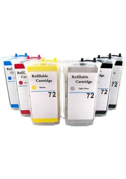 Hp 72 Muadil Kartuş Seti Yüksek Kapasiteli 6 Renk