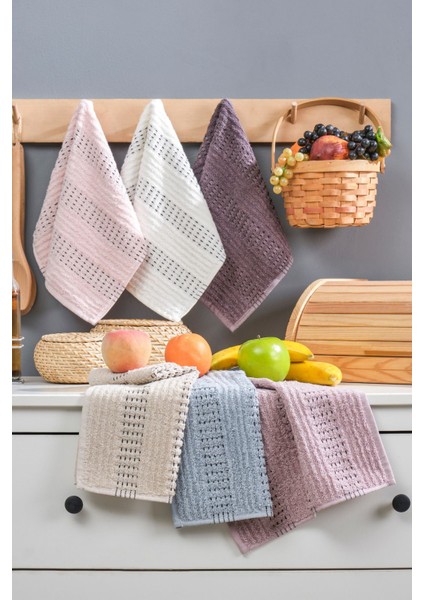 Pamir 6\'lı Mutfak ve El&yüz Havlu Seti 30X50 cm