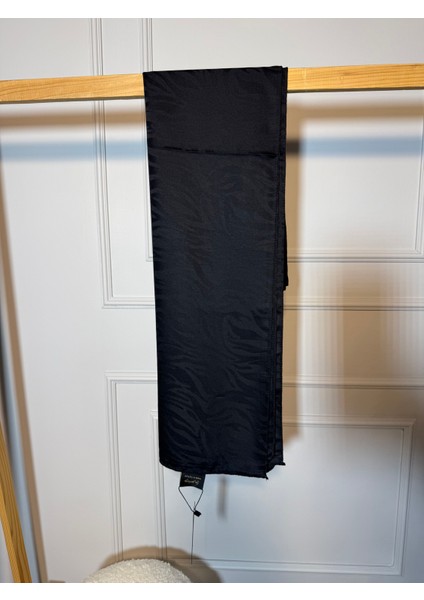 Siya Şal Jakarlı Şal Zebra Desen