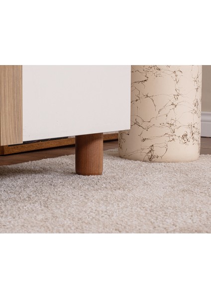 İtra 5 Kapaklı Gardırop – Krem Gövde, Krem MDFLAM Kapak