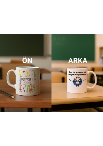 Öğretmenler Günü Için Kişiye Özel Isim Baskılı Kupa Bardak, Öğretmene Hediyelik Kupa Fincan