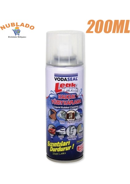 Leak Fix Su Geçirmez Sızdırmaz Sızıntı Önleyici Kauçuk Kaplama Izolasyon Şefaf Sprey 200 ml