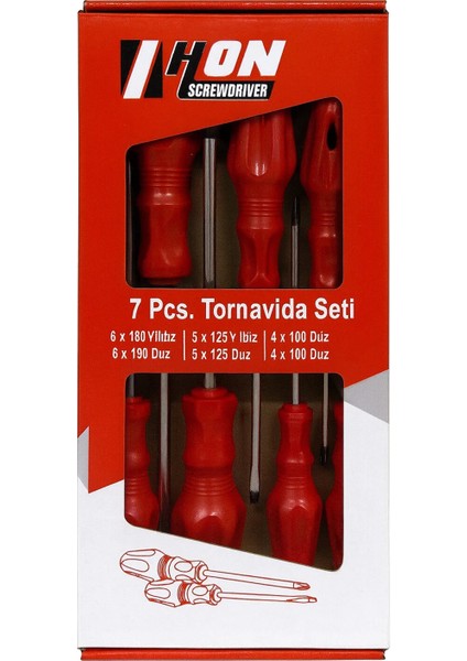 7 Parça Tornavida Seti