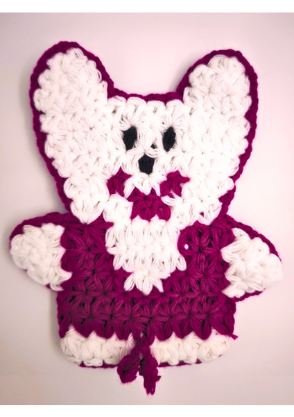 El Örgüsü Banyo Lifi Ayıcık Desenli Lif El Yapımı