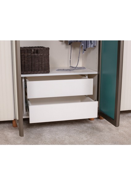 İtra 6 Kapaklı Gardırop – Krem Gövde, Krem Lake Aynalı Kapak indirimleri