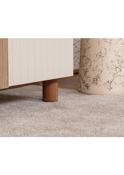 İtra 6 Kapaklı Gardırop – Krem Gövde, Krem Lake Aynalı Kapak