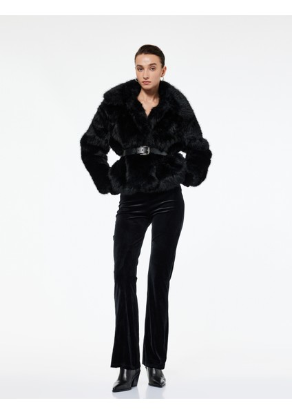 Slim Fit Ispanyol Paça Kadife Tayt