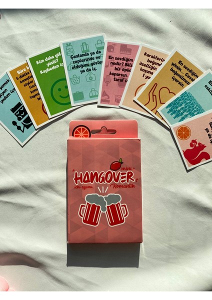 Hangover Romantik Mini Içki Kart Oyunu 45 Adet Kart modelleri