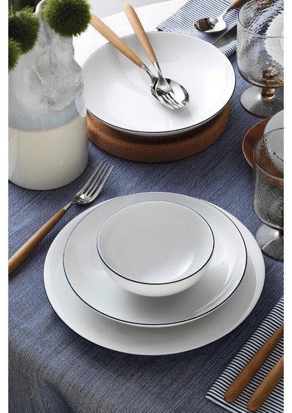 Zeugma 24 Parça 6 Kişilik Yemek Takımı Lacivert