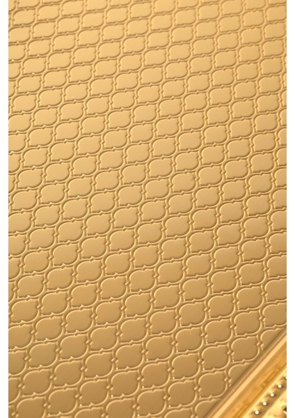 Metal Gümüş & Gold 2’li Tepsi Seti – Işlemeli Altın Kulplu Servis ve Sunum Tepsisi, Kararmaz,solmaz fırsatları