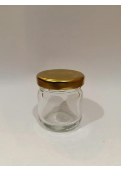 40CC Şeffaf Cam Sarı Kapak Kavanoz,mini Kavanoz,bal Kavanozu,süs Kavanozu,50 Adet