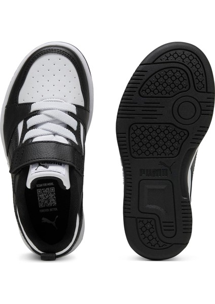 Rebound V6 Lo Ac+ Ps-White-Black Çocuk Ayakkabı-Beyaz