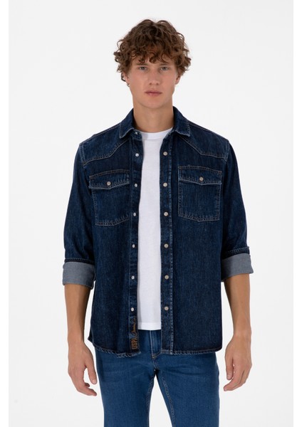 Erkek Mavi Gömlek Jean 50308348-DN0022