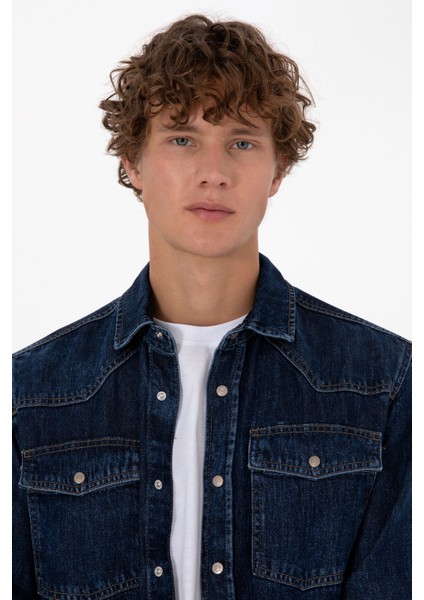 Erkek Mavi Gömlek Jean 50308348-DN0022 fiyatları