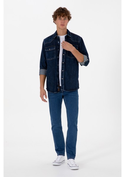 Erkek Mavi Gömlek Jean 50308348-DN0022 fırsatları
