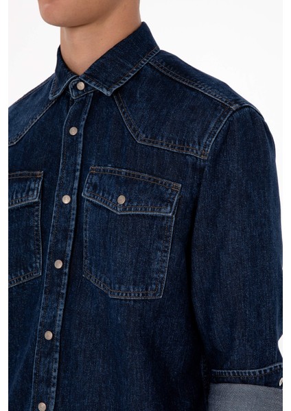 Erkek Mavi Gömlek Jean 50308348-DN0022