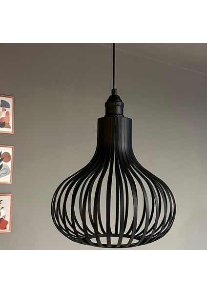 Pera Siyah Avize Tekli Siyah Lale Başlık Iç Mekan Aydınlatma Dekoratif Mutfak Hol Cafe Ofis modelleri