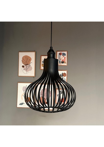 Pera Siyah Avize Tekli Siyah Lale Başlık Iç Mekan Aydınlatma Dekoratif Mutfak Hol Cafe Ofis fırsatları