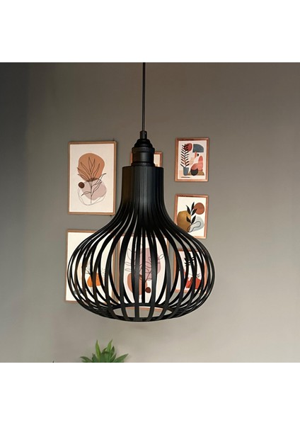 Pera Siyah Avize Tekli Siyah Lale Başlık Iç Mekan Aydınlatma Dekoratif Mutfak Hol Cafe Ofis indirimleri