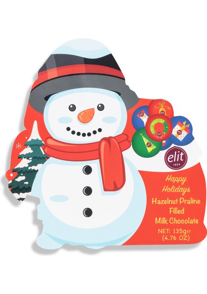 Advent Calender Madlen 140g (2) ve Kardan Adam Pralin Dolgulu Sütlü Çikolata 135g (2) 4’lu Set