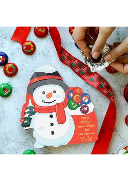 Advent Calender Madlen 140g (2) ve Kardan Adam Pralin Dolgulu Sütlü Çikolata 135g (2) 4’lu Set