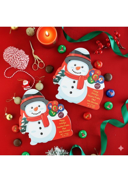 Advent Calender Madlen 140g (2) ve Kardan Adam Pralin Dolgulu Sütlü Çikolata 135g (2) 4’lu Set