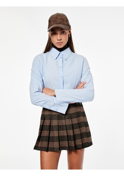 Pamuklu Uzun Kollu Slim Fit Düğmeli Klasik Yaka Gömlek modelleri