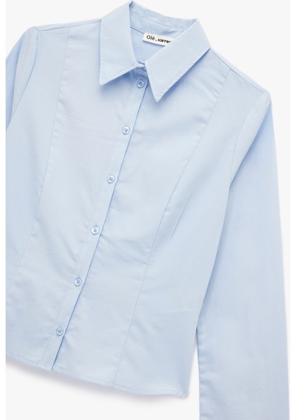 Pamuklu Uzun Kollu Slim Fit Düğmeli Klasik Yaka Gömlek