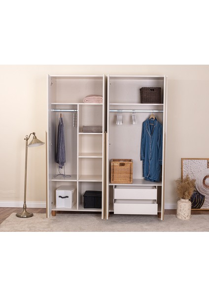 İtra 4 Kapaklı Gardırop – Krem Gövde, Krem Lake Kapak fiyatları