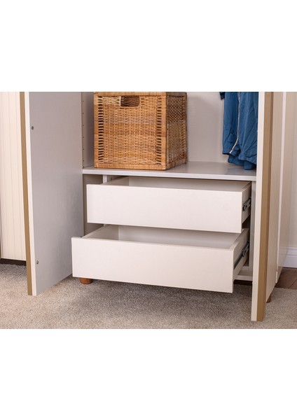 İtra 4 Kapaklı Gardırop – Krem Gövde, Krem Lake Kapak indirimleri