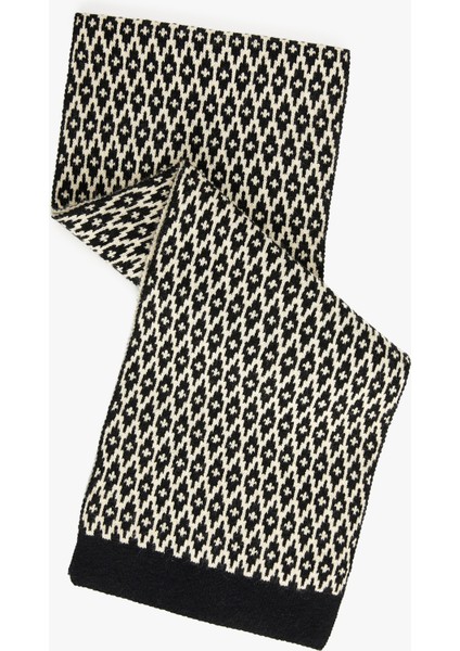 Etnik Desenli Triko Uzun Atkı