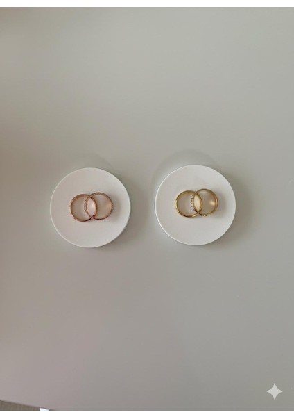 Dekoratif Söz Nişan Yüzük Yükseltici El Yapım