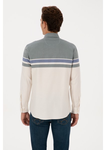 Erkek Koyu Yeşil Gömlek Desenli 50308483-VR079 indirimleri