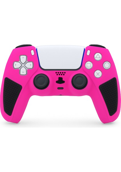 Ps5 Dualsense Joystick Koruyucu Silikon Kılıf Pembe-Siyah – Yüksek Kaliteli, Esnek, Şık Ultra Koruma