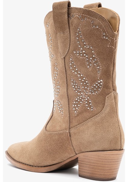 Aria Yağ Yeşili Süet Deri Kadın Bot modelleri