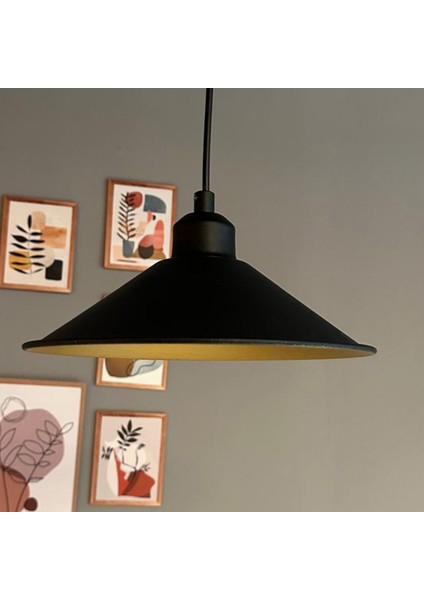 Benjamin Siyah Metal Avize Siyah Yarım Lale Başlık Rustik Cafe Mutfak Modern Dekoratif Sarkıt modelleri